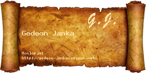 Gedeon Janka névjegykártya